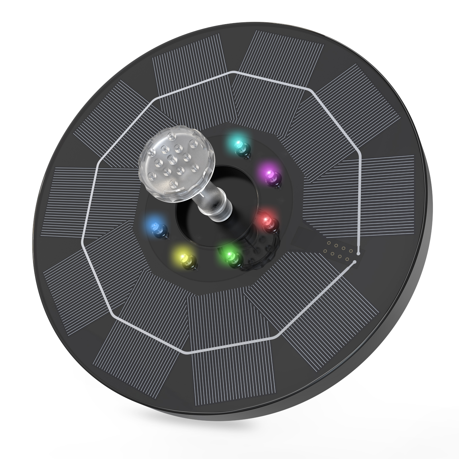 Solar Fountain Landscape Fishpond Fake Mountain Flowing Water Micro Wireless Outdoor Suspended Mini Pool Floating Pump Patio