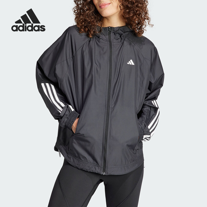 Adidas/Adidas Genuine Hyglm Windb Women's Sports Fitness Hooded Jacket Is8036 Adidas/Adidas Genuine Hyglm Windb Women's Sports Fitness Hooded Jacket Is8036