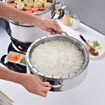 Special thick solid original stainless steel steamer three four five layers of non-porous steaming rice pot without smelling compound bottom energy-saving steamer