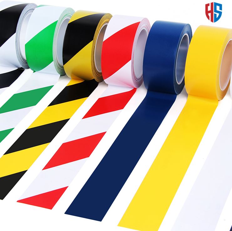Sideline dark yellow electronics factory workshop floor clothing factory pvc warning zebra black and yellow tape yellow line glass door