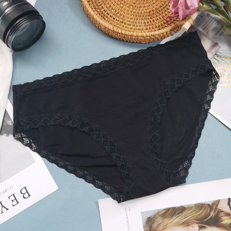 Small Fen American Brands Foreign Trade Original Single Low Waist Briefs Women Black Pure Cotton Sexy Ladies Triangle Pants Antibacterial Summer
