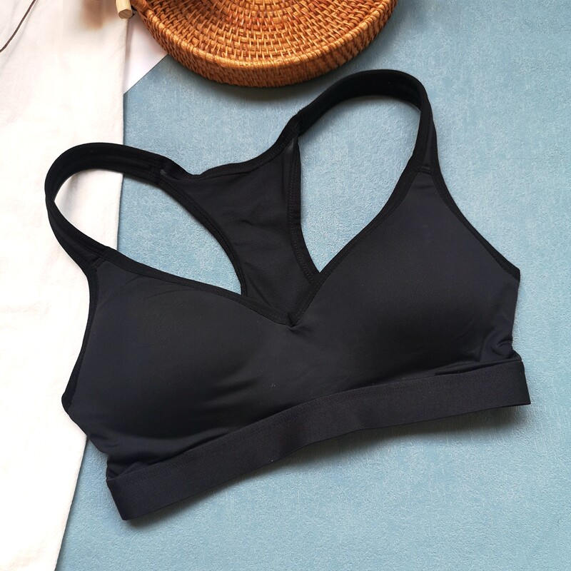 Xiaofen glossy underwear women's shock-proof sports bra Europe and the United States gathered stereotyped running women's vest type big breasts summer