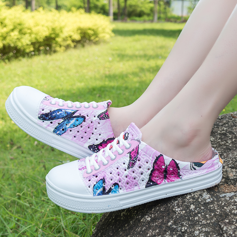 Teen girl sandal sandals lady shoes personality creative hole shoes bauhead sandals beach shoes four seasons slippers