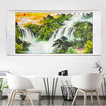 A long history of landscape painting Feng Shui patron lucky living room decorative painting Cornucopia Office hanging painting Calligraphy painting Chinese painting