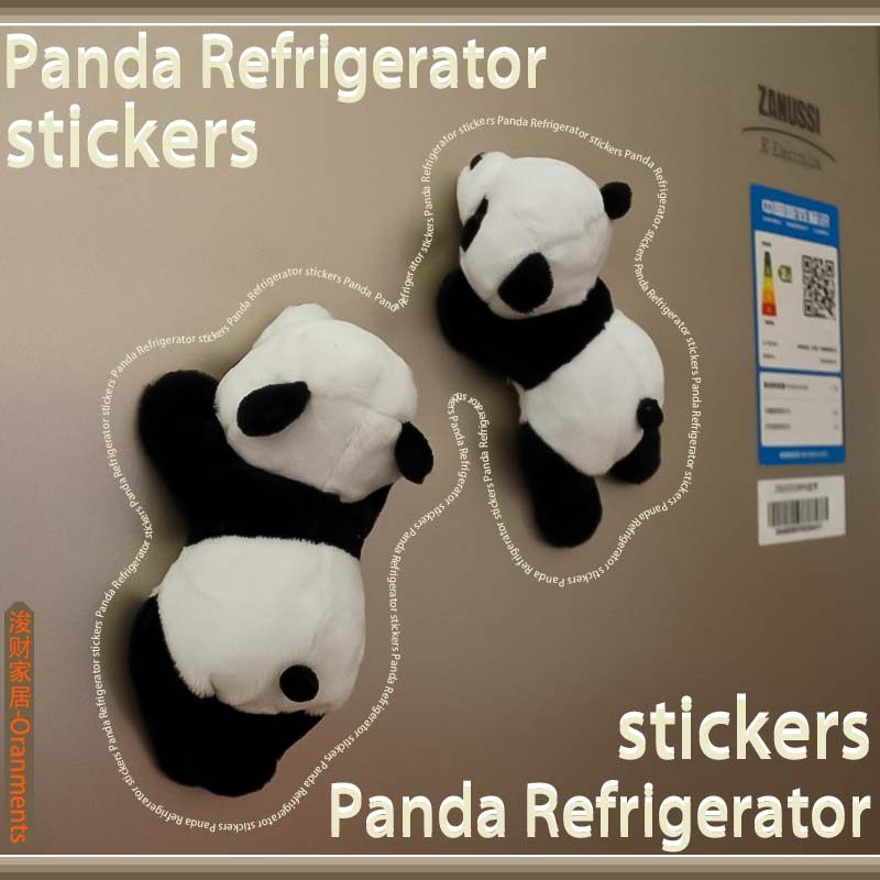 Groveling cute plush panda fridge with magnetic sticker creative decoration Magnetic patch China Sichuan Chengdu Tourist Souvenir-Taobao