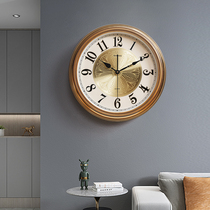 Modern 2021 New light luxury living room wall clock American retro home fashion European style wall clock atmospheric clock