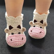 Niu baby shoes hand-woven cute super cute small wool shoes newborn full moon 100 days infant soft bottom