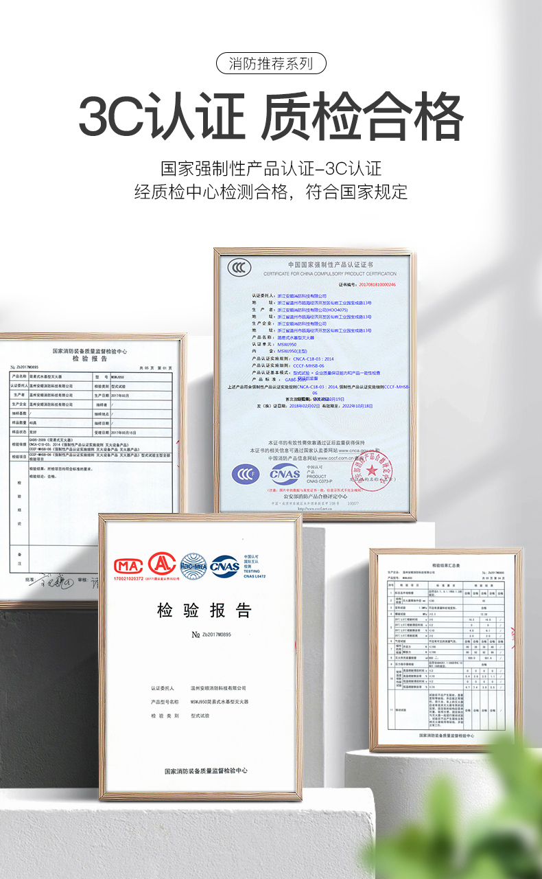 应急必备 ANSHUN 水基灭火器 950ml 可灭初起电器火 图6