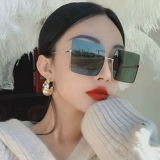 Ретро зеленые солнцезащитные очки, по фигуре, популярно в интернете, защита от ультрафиолета