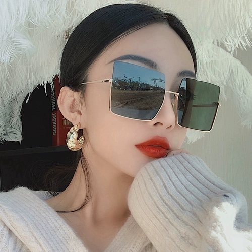 Ретро зеленые солнцезащитные очки, по фигуре, популярно в интернете, защита от ультрафиолета