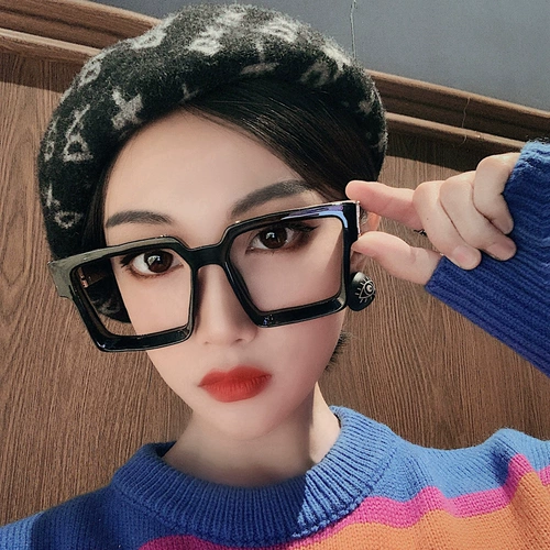 Ретро квадратные черные очки, европейский стиль