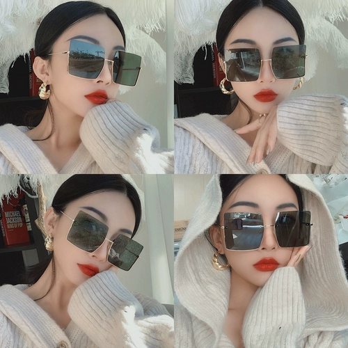 Ретро зеленые солнцезащитные очки, по фигуре, популярно в интернете, защита от ультрафиолета