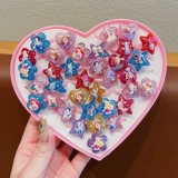 Детское кольцо с кварцем для принцессы, мультяшный аксессуар, игрушка для девочек, коробочка для хранения, подарочная коробка, принцесса Эльза, с драгоценным камнем, подарок на день рождения