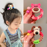 Детская клубника, безвредный аксессуар для волос, хвостик, резинка, не повреждает волосы