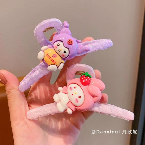 Детская акула, мультяшная заколка для волос, безвредная заколка-крабик, новая коллекция, не повреждает волосы