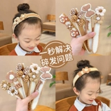 Детская челка, детский ободок на липучке, шпильки для волос, аксессуар для волос, повязка на голову