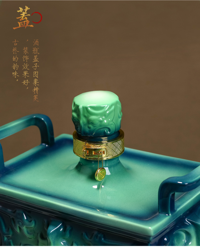 Enamel porcelain of jingdezhen ceramic bottle 10 jins to wine jar empty wine home it sealed up with hidden liquor jugs