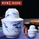 Jingdezhen gốm rượu ấm ấm jug hộ gia đình Trung Quốc cổ jug vàng rượu vang trắng ly rượu vang nóng ấm đặt - Rượu vang