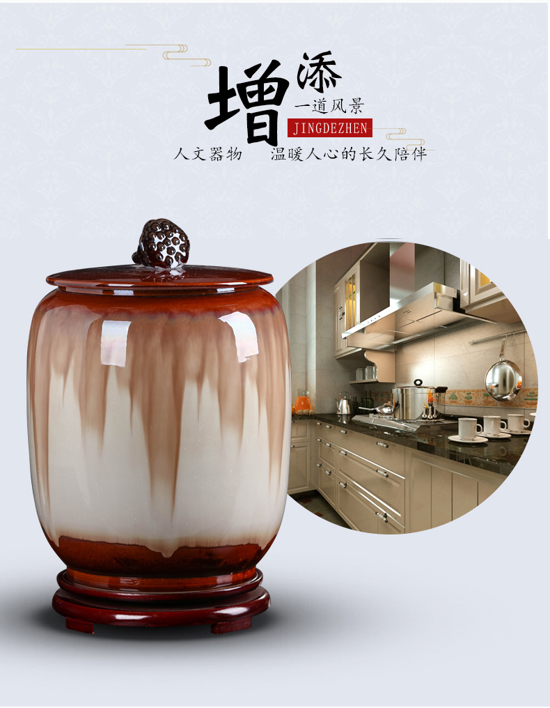 Jingdezhen ceramic large tea pot with cover household seal pot of tea cake pu 'er tea urn awake tea POTS