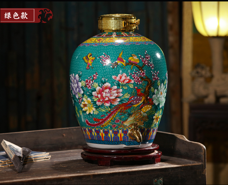 Jingdezhen ceramic antique wine jar sealing mercifully it wine pot 10 jins 20 jins aged 50 kg bottle