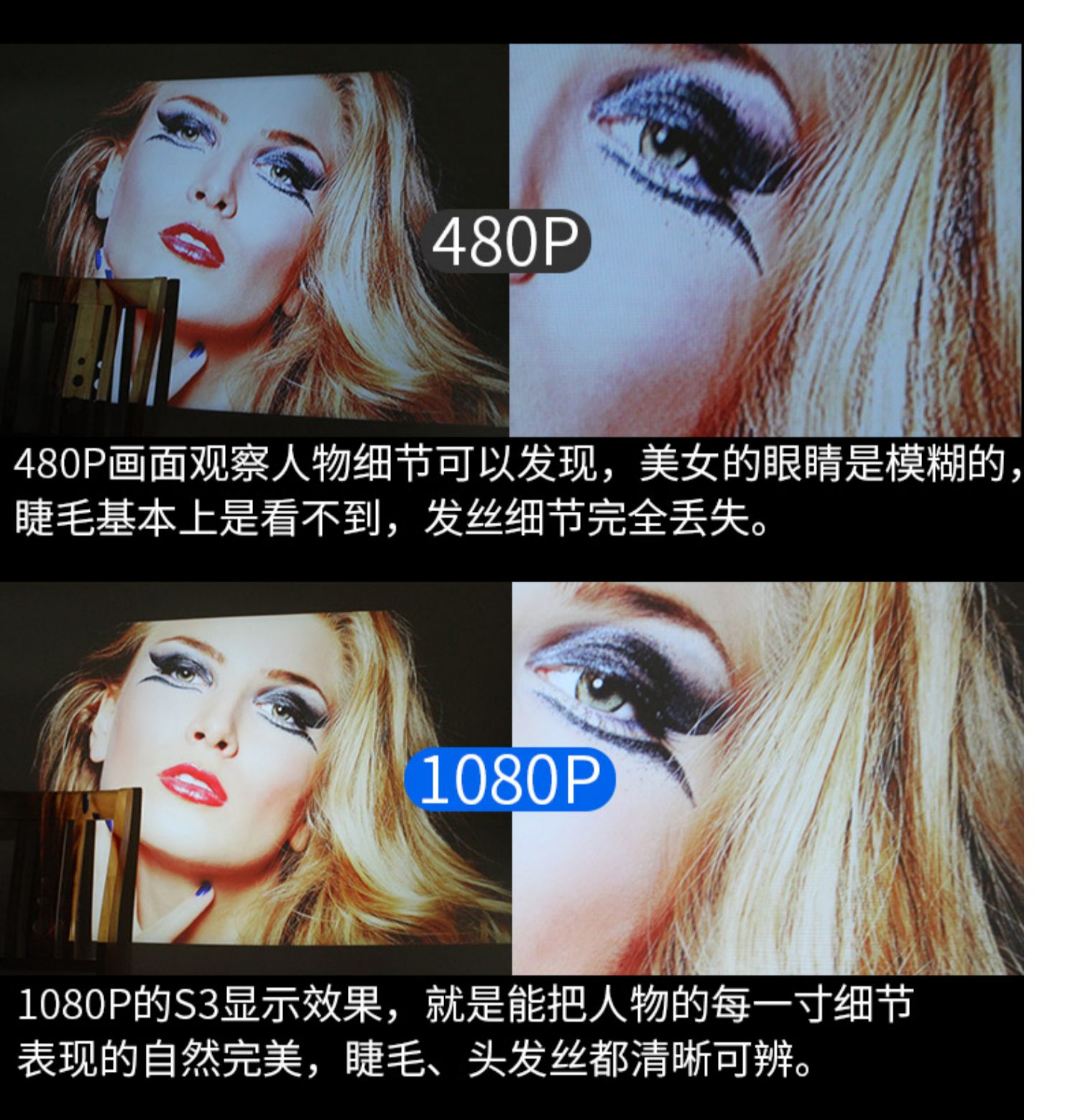 Máy chiếu di động Aet S3 nhà nhỏ cầm tay không dây wifi máy chiếu HD 1080p rạp hát tại nhà phòng ngủ ký túc xá laser không có màn hình TV có thể đúc tường Apple Apple với màn hình - Máy chiếu