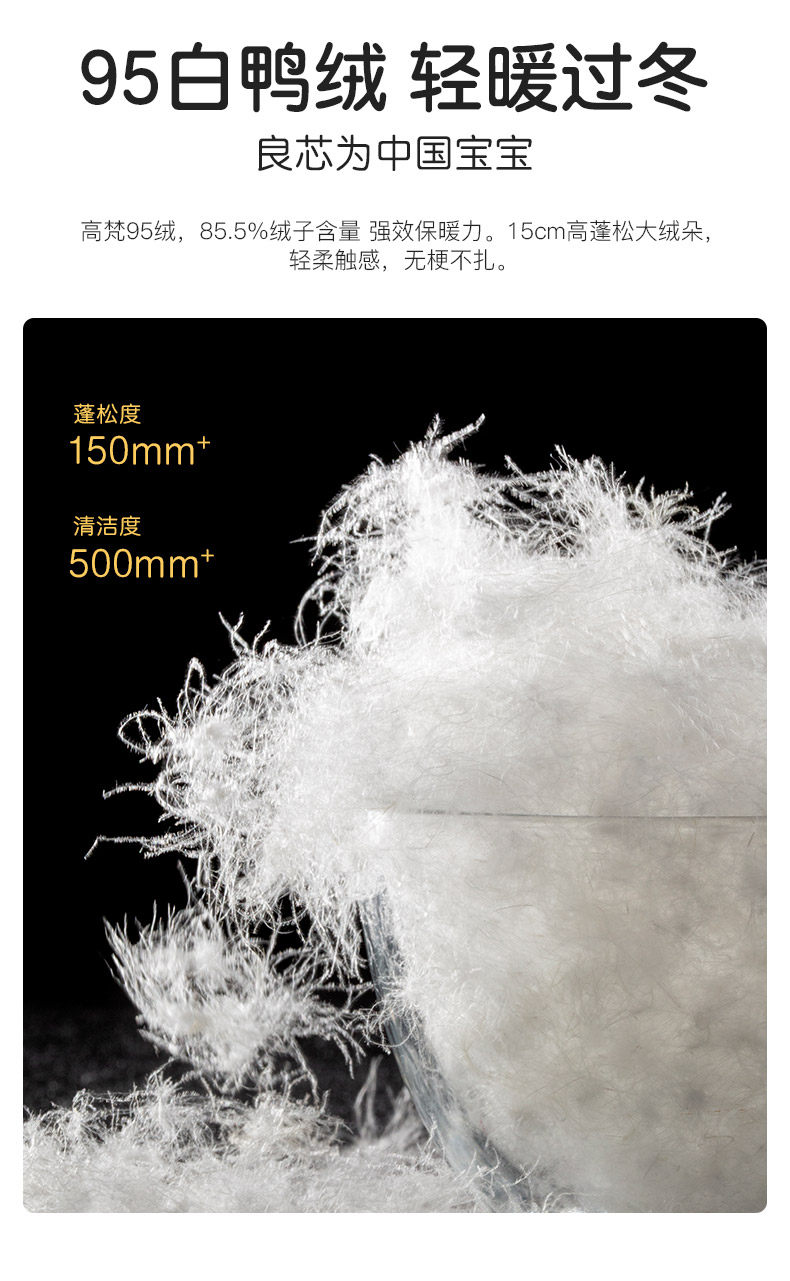 优衣库代工厂 高梵 儿童轻薄羽绒服 95%白鸭绒 图5