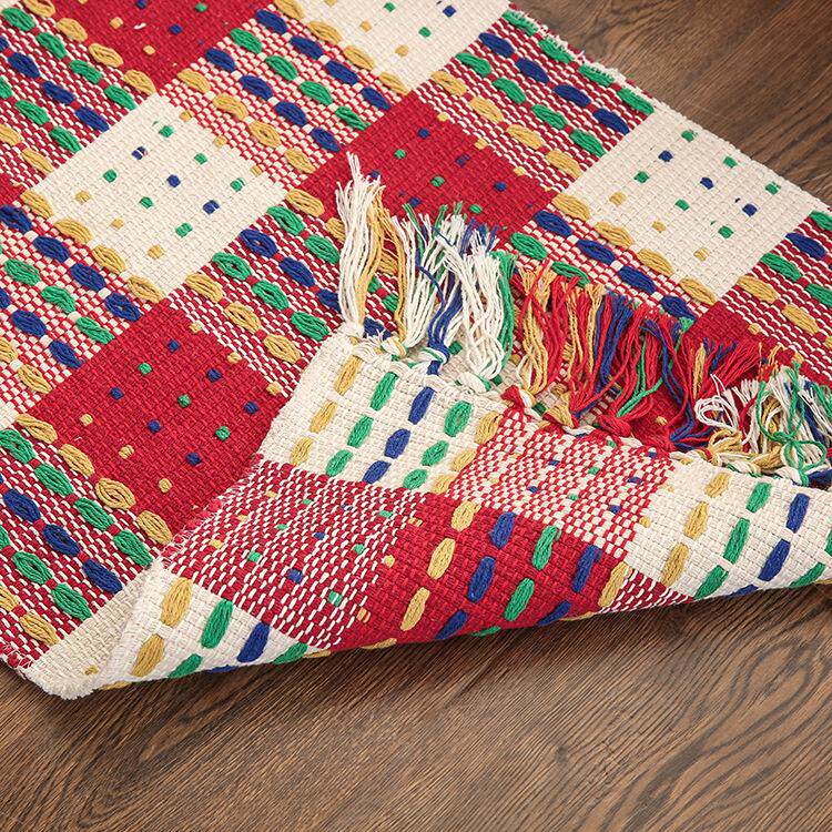 Ethnic wind home non-slip to the door carpet absorbent foot Nordic weaving flow Su