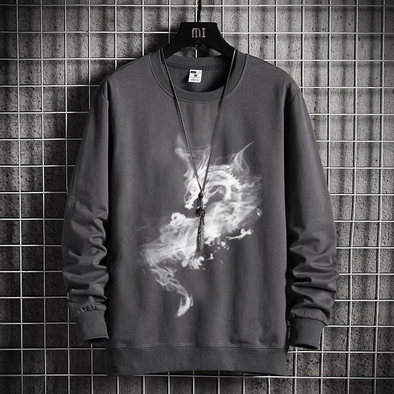 „Fattened Plus“ megztinis ilgomis rankovėmis, „Fattened Plus“ itin didelių dydžių, laisvų dydžių, 150 kg svorio „Fat Guy“ margintas laisvalaikio megztinis_voghion.com