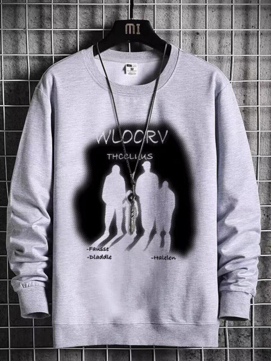 Men's Plus Size Sweatshirt Printed Long Sleeve Pullover Casual_voghion.com