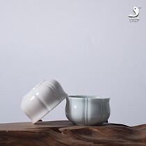 Ceramic Master Cup Jingdezhen handmade Kung Fu Tea Cup bionic design tulip petal Cup