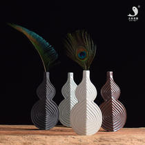 Big fish beauty gourd vase ceramic reprint decorative bottle desktop ornaments small flower insert furniture accessories
