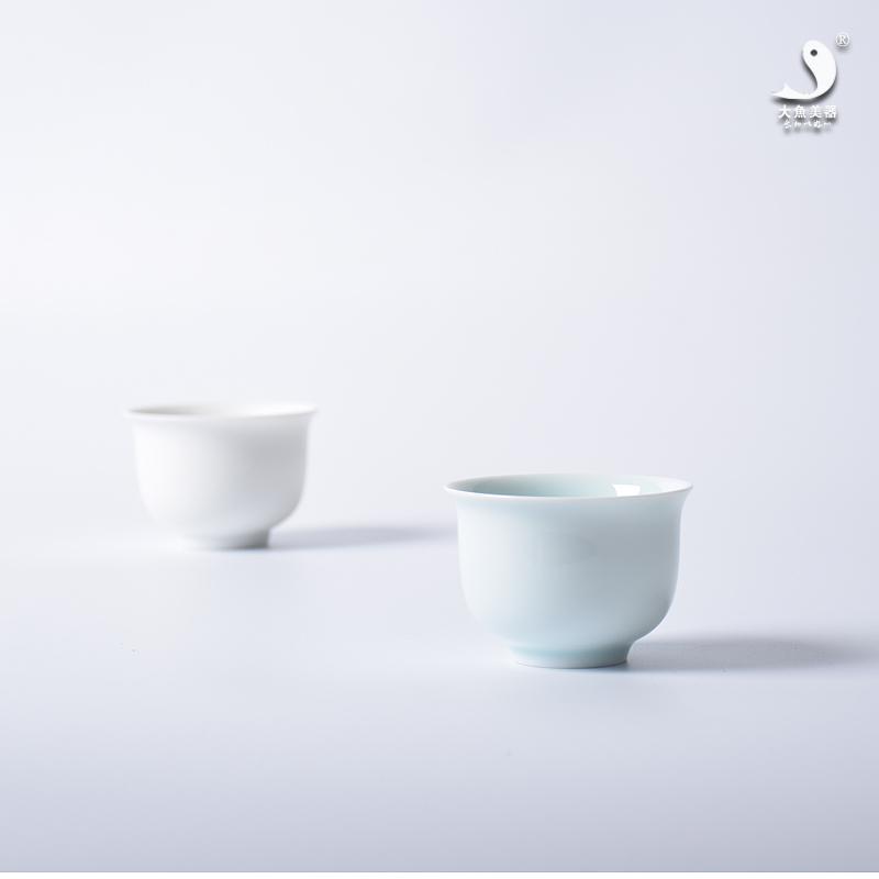 Big Fish Mercy Glass Green Wine Cup Wine original wine glass Jingdezhen high temperature ceramic hand wine ware