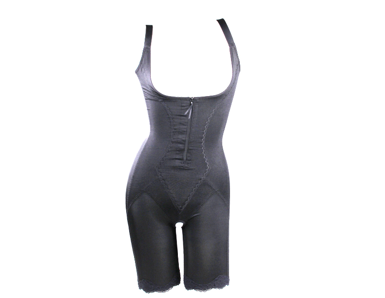 Cơ thể Qi Lier Xiêm định hình màu đen hở corset Cơ thể đơn giản Cơ thể phù hợp với một cơ thể HW0809 đồ lót xuất khẩu