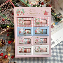 Cute strawberry handbooks This decorative adhesive tape closure of the office rubberized fabric