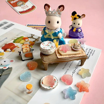 DIY cottage Villa 1:12 mini food play scene play house mini Halloween star love fudge