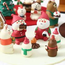 Japanese Decole Zakka resin fleshy flowerpot Santa Claus Christmas desktop ornaments Christmas decorations