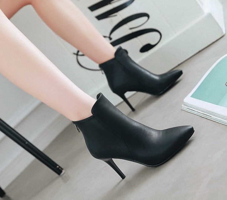 Đỏ giày màu be giày cưới phù dâu nhọn chuyên nghiệp stiletto cao gót giày kích thước lớn khởi động của phụ nữ kích thước nhỏ giày của phụ nữ XH