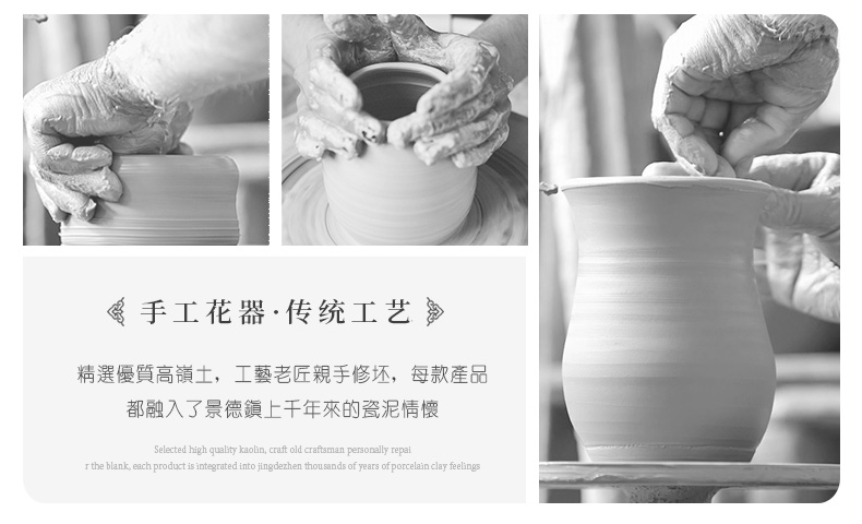 Lou qiao porch simulation brought large vases, flower arrangement sitting room be born place large earthenware jar flower implement retro nostalgia