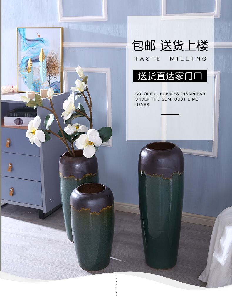 Move sitting room light key-2 luxury furnishing articles blue flower arranging false landing creative arts ceramic vase floral outraged style furnishing articles