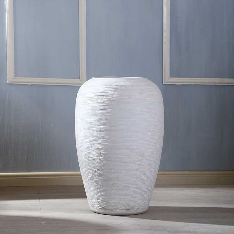 Minimalist modern ceramic landing vase Large number porcelain Nordic style hotel hall Xuanguan Flower Arrangement Opening ceremony Courtesy Swing-Taobao