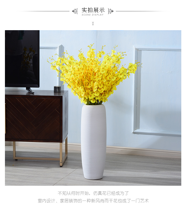 I and contracted ceramic white vase landing simulation suit furnishing articles dried flower arranging flowers large north European style living room