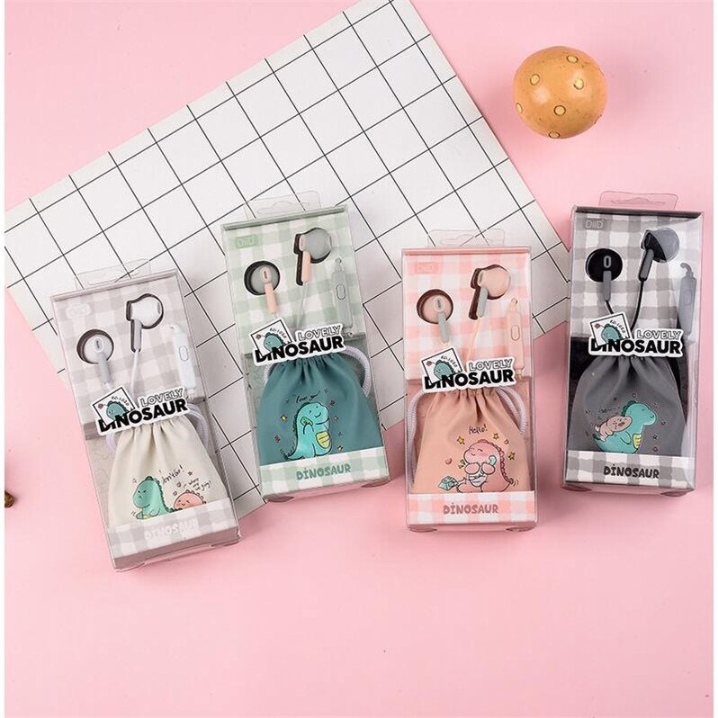 Cute Korean version of mobile phone headset student girl earplugs earphones suitable for OPPO Huawei vivo Apple