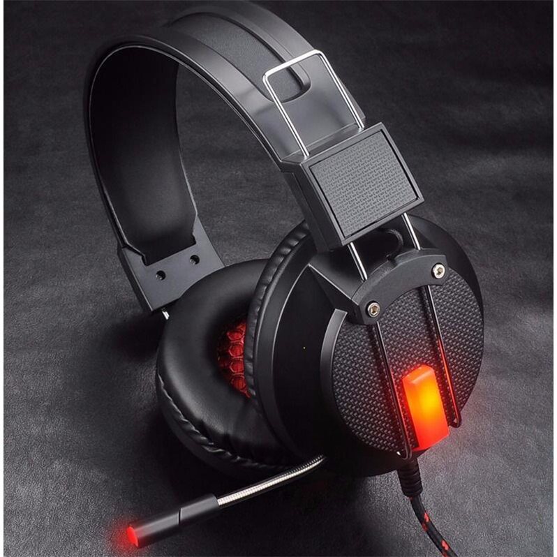 Jinmai D100 headset head-mounted high-quality computer desktop mobile phone wired with wheat light-emitting game headset
