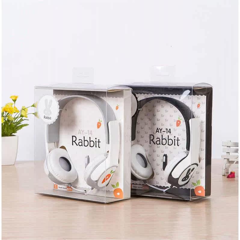 Cute cute head-mounted ear machine line for vivo apple girl's heart student music headphone mobile phone