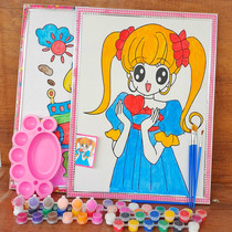 Childrens graffiti drawing board Paint coloring watercolor painting diy handmade large foam board Square night market stall painting