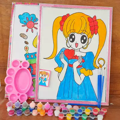 Children's graffiti drawing board Paint coloring watercolor painting diy handmade large foam board Square night market stall painting