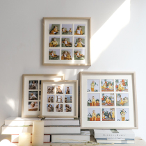 Simple Jiugong grid washing photos made into photo frame setting table customized photo jam paper combination childrens wedding dress