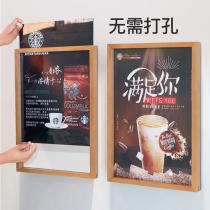 Solid wood plant specimen frame advertising stand acrylic photo frame wall non-perforated Poster Frame dance display wall frame