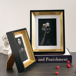 Light Luxury Retro Black Gold Photo Frame Table Washed Photos Made into 6 Inches 8inch 10inch A4 Ornaments Picture Frame Wall Hanging High-End Sense
