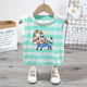 Boy mỏng bé không tay T-shirt 2020 mới trẻ em vừa và nhỏ 1-3 bông phim hoạt hình áo khoác vest Hàn Quốc phiên bản của thủy triều.